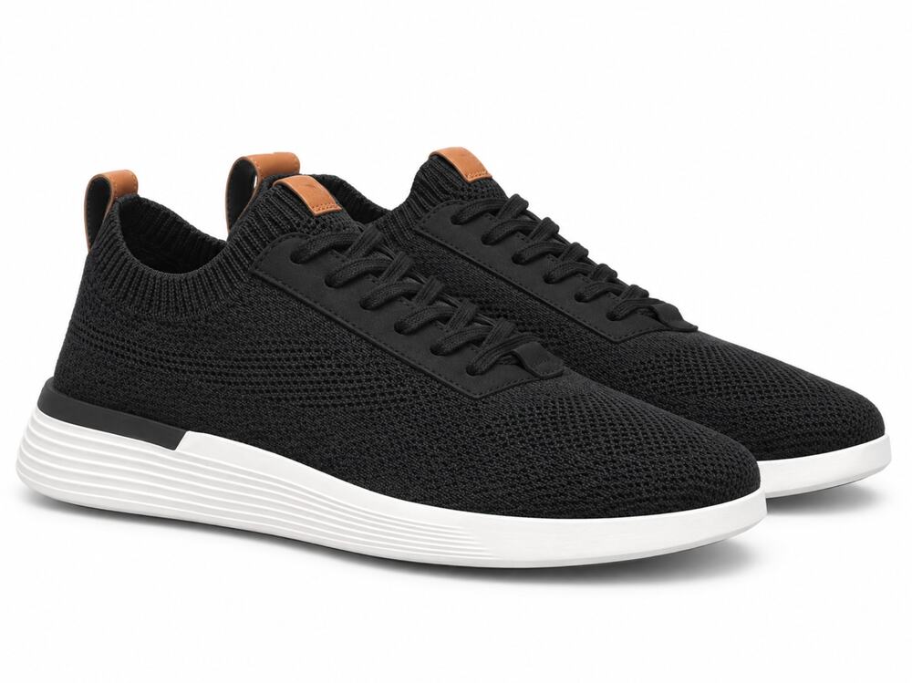Wolf & Shepherd SupremeKnit Trainer Casual Sneakers MENS 7 WOMENS 9 Black NIB